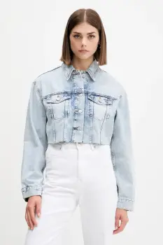 Tommy Jeans geaca jeans de tranzitie, oversize, DW0DW21063 imagine