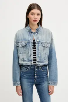 Tommy Jeans geaca jeans de tranzitie, oversize, DW0DW21195 imagine