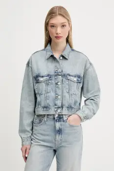 Tommy Jeans geaca jeans de tranzitie, oversize, DW0DW21289 imagine