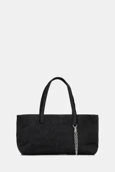 Tommy Jeans geanta de bumbac culoarea negru, AW0AW18268 imagine