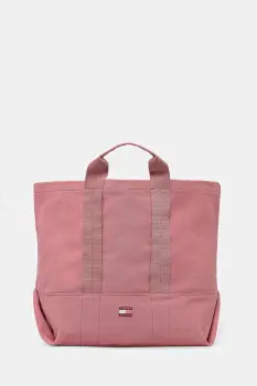 Tommy Jeans geanta de bumbac culoarea roz, AW0AW17542 imagine