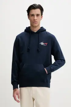 Tommy Jeans Hanorac cu gluga barbatesc din bumbac imagine