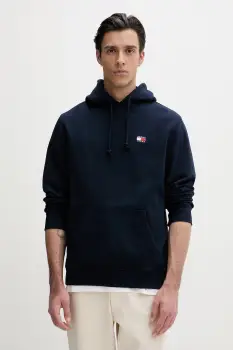 Tommy Jeans hanorac cu gluga barbatesc din bumbac imagine