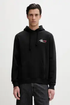 Tommy Jeans Hanorac cu gluga masculin din bumbac imagine