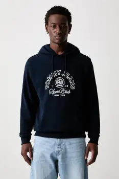 Tommy Jeans hanorac cu gluga pentru barbati din bumbac imagine