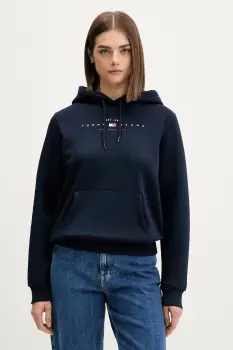 Tommy Jeans hanorac cu gluga pentru femei cu bumbac imagine