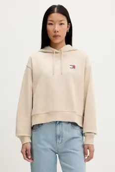 Tommy Jeans hanorac cu gluga pentru femei, din bumbac imagine