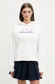 Tommy Jeans hanorac cu gluga pentru femei, din bumbac imagine