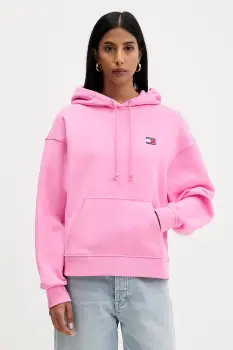 Tommy Jeans hanorac cu gluga pentru femei, din bumbac imagine