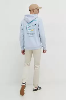 Tommy Jeans hanorac de bumbac barbati, cu gluga, cu imprimeu imagine