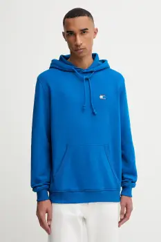 Tommy Jeans hanorac de bumbac barbati, culoarea bleumarin, DM0DM20258 imagine