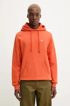 Tommy Jeans hanorac de bumbac barbati, culoarea portocaliu, DM0DM20258 imagine