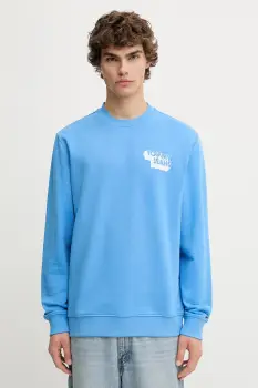 Tommy Jeans hanorac de bumbac cu imprimeu, DM0DM21640 imagine