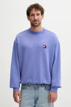 Tommy Jeans hanorac de bumbac cu imprimeu, DM0DM22079 imagine