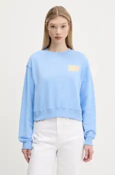 Tommy Jeans hanorac de bumbac cu imprimeu, DW0DW21345 imagine