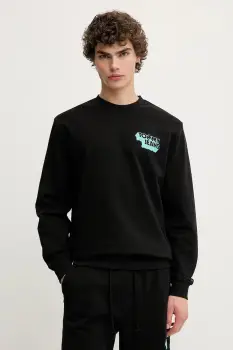 Tommy Jeans hanorac de bumbac culoarea negru, cu imprimeu, DM0DM21640 imagine