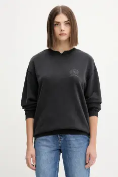 Tommy Jeans hanorac de bumbac culoarea negru, cu imprimeu, DW0DW21586 imagine