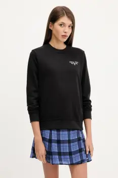 Tommy Jeans hanorac de bumbac culoarea negru, cu imprimeu, DW0DW21960 imagine