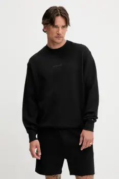 Tommy Jeans hanorac de bumbac culoarea negru, uni, DM0DM21622 imagine