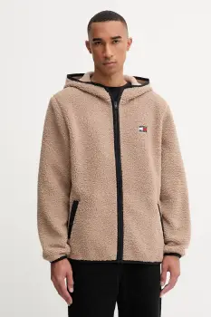 Tommy Jeans hanorac fleece culoarea negru, DM0DM19224 imagine