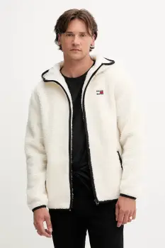 Tommy Jeans hanorac fleece culoarea negru, DM0DM19224 imagine