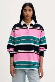 Tommy Jeans hanorac oversized pentru femei, din bumbac imagine