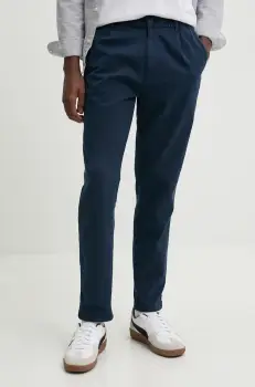Tommy Jeans pantaloni barbati, culoarea albastru marin, mulata, DM0DM20693 imagine