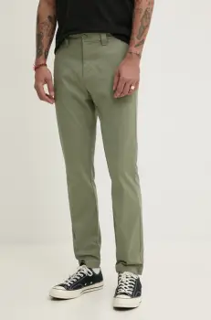 Tommy Jeans pantaloni barbati, culoarea verde, mulata, DM0DM20282 imagine