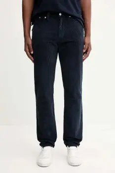 Tommy Jeans pantaloni de catifea cord culoarea bleumarin, drept, DM0DM22242 imagine