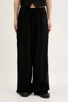 Tommy Jeans pantaloni de dama din in imagine