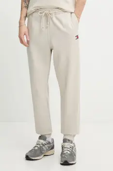 Tommy Jeans pantaloni de trening culoarea bej, melanj, DM0DM22358 imagine