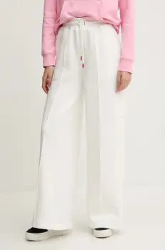 Tommy Jeans pantaloni de trening culoarea bej, uni, DW0DW20560 imagine