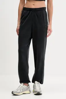 Tommy Jeans pantaloni de trening din bumbac culoarea negru, cu imprimeu, DW0DW21702 imagine