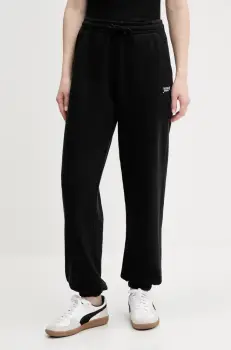 Tommy Jeans pantaloni de trening din bumbac culoarea negru, uni, DW0DW20670 imagine