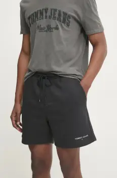 Tommy Jeans pantaloni scurti barbati, culoarea negru, DM0DM20637 imagine