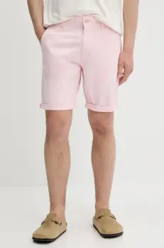 Tommy Jeans pantaloni scurti barbati, culoarea roz, DM0DM21950 imagine