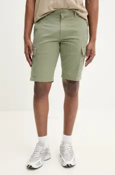 Tommy Jeans pantaloni scurti barbati, culoarea verde, DM0DM21949 imagine