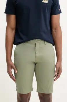 Tommy Jeans pantaloni scurti barbati, culoarea verde, DM0DM21950 imagine