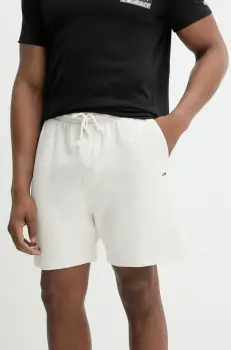 Tommy Jeans pantaloni scurti din bumbac barbati, culoarea bej, DM0DM21369 imagine