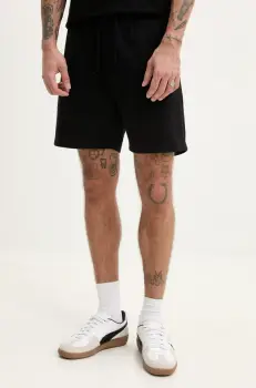 Tommy Jeans pantaloni scurti din bumbac barbati, culoarea negru, DM0DM21369 imagine