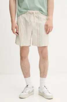 Tommy Jeans pantaloni scurti din bumbac culoarea bej, DM0DM21948 imagine