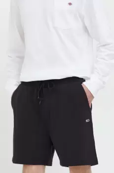 Tommy Jeans pantaloni scurti din bumbac culoarea negru imagine