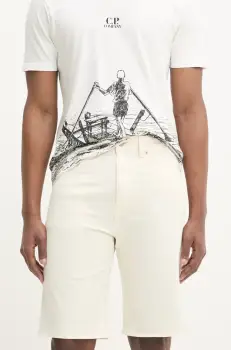 Tommy Jeans pantaloni scurti jeans barbati, culoarea bej, DM0DM21953 imagine