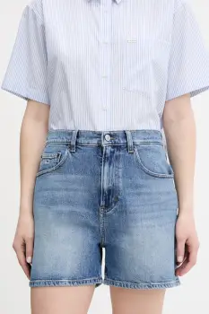 Tommy Jeans pantaloni scurti jeans neted, high waist, DW0DW20092 imagine