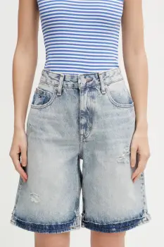 Tommy Jeans pantaloni scurti pentru femei, din denim imagine