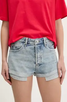 Tommy Jeans pantaloni scurti pentru femei, din denim imagine