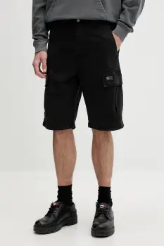 Tommy Jeans Pantaloni scuti cargo barbatesti din bumbac imagine