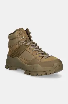 Tommy Jeans pantofi inalti TJM URBAN HIBRYD BOOT barbati, culoarea verde, EM0EM01489 imagine