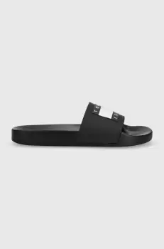 Tommy Jeans papuci POOL SLIDE ESS barbati, culoarea negru, EM0EM01191 imagine