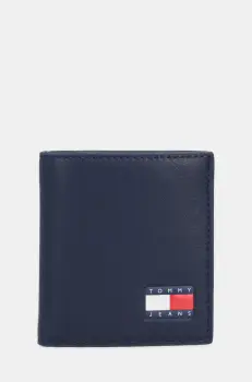 Tommy Jeans portofel de piele barbati, culoarea albastru marin, AM0AM12923 imagine